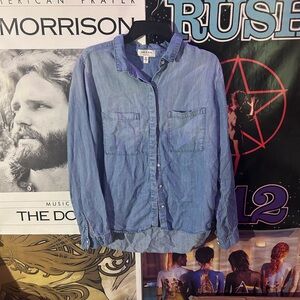 Anthropologie Lightweight Denim Buttonup